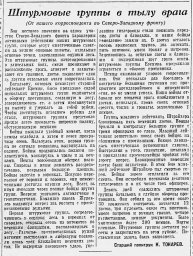 Штурмовые группы в тылу врага