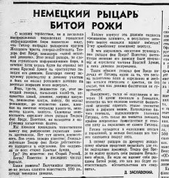 Немецкий рыцарь битой рожи